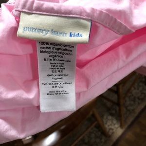 Pottery Barn Kids twin sheet set pink